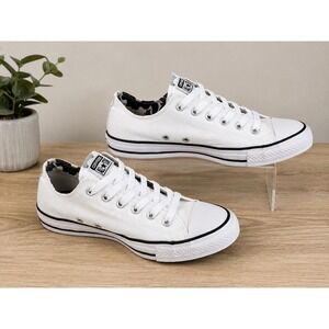 Converse Chuck Taylor All Star Low Top White Canvas Retro Sneakers 7.5Men 9Women